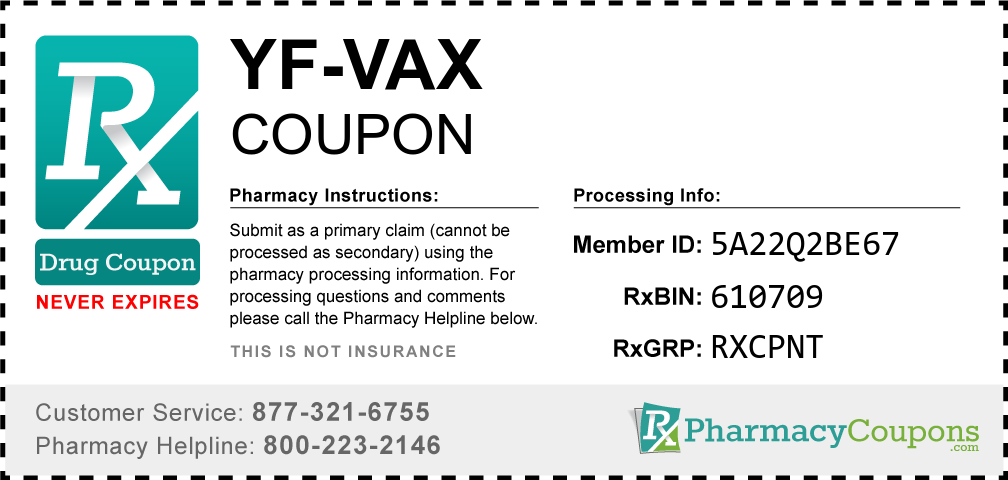 Yf-vax Prescription Drug Coupon with Pharmacy Savings
