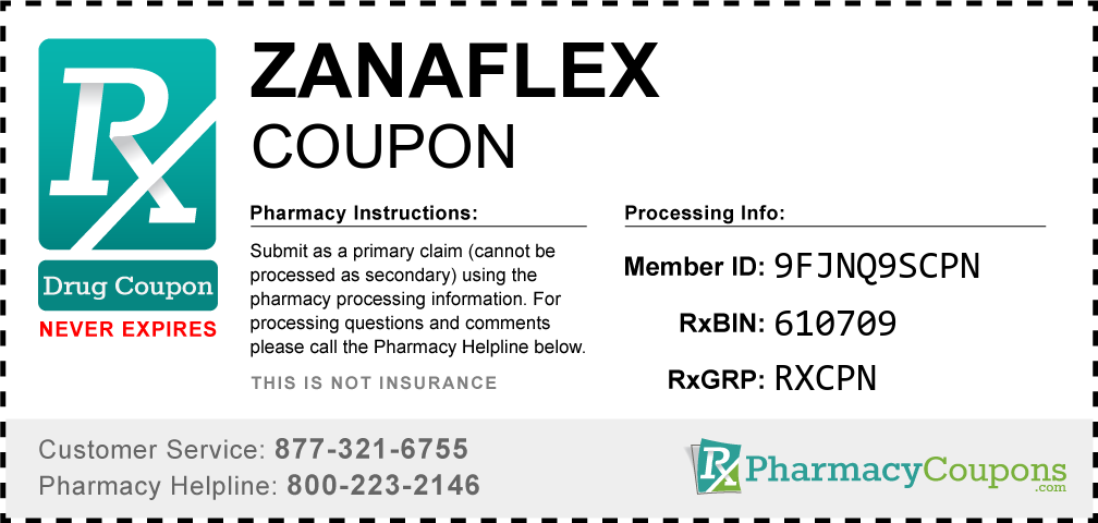 Zanaflex Prescription Drug Coupon with Pharmacy Savings