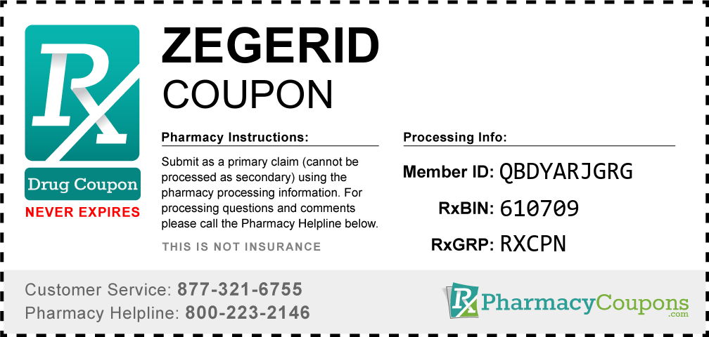 Zegerid Prescription Drug Coupon with Pharmacy Savings