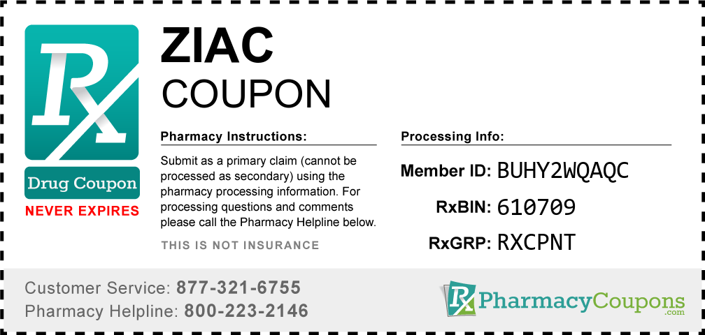 Ziac Prescription Drug Coupon with Pharmacy Savings