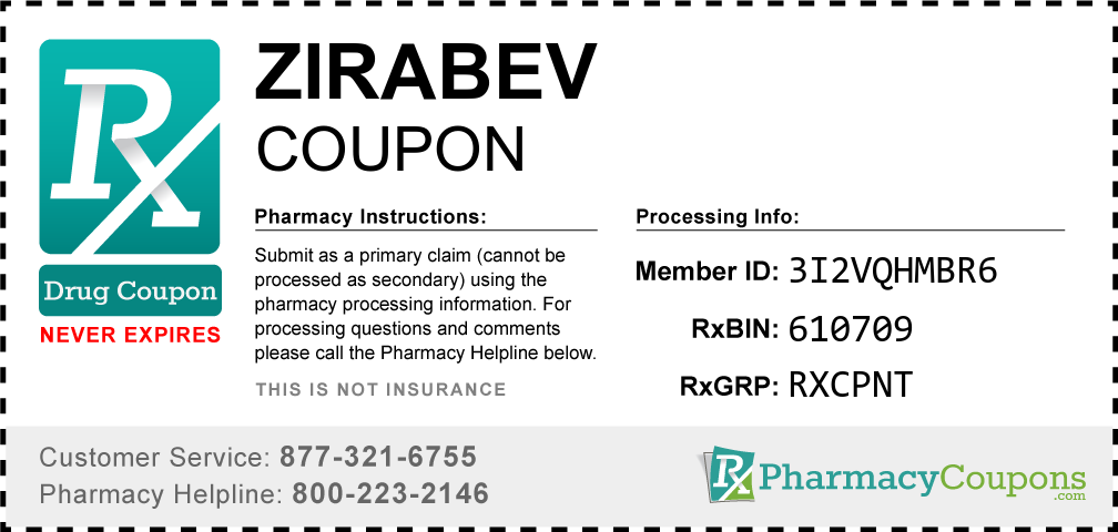 Zirabev Prescription Drug Coupon with Pharmacy Savings