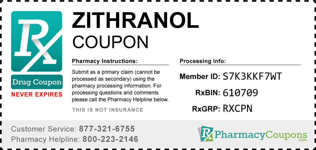 Zithranol Prescription Drug Coupon with Pharmacy Savings