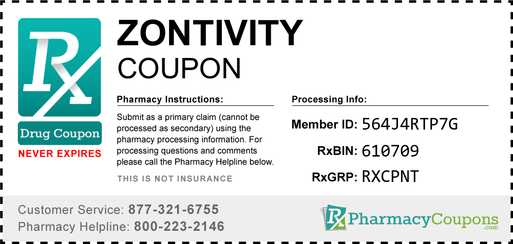 Zontivity Prescription Drug Coupon with Pharmacy Savings