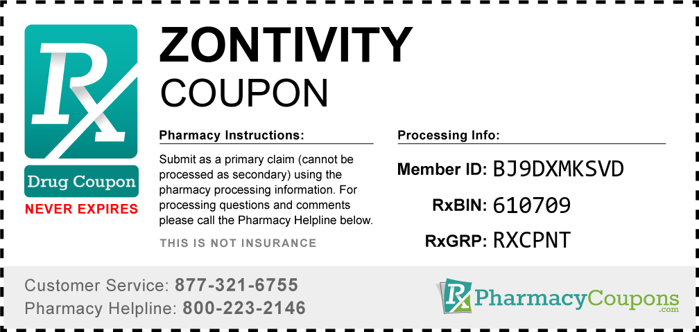 Zontivity Prescription Drug Coupon with Pharmacy Savings