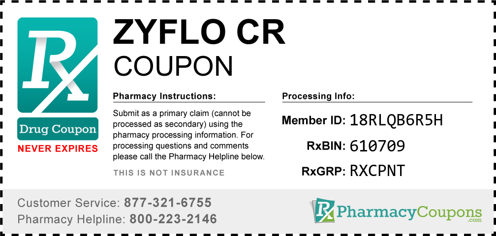 Zyflo cr Prescription Drug Coupon with Pharmacy Savings