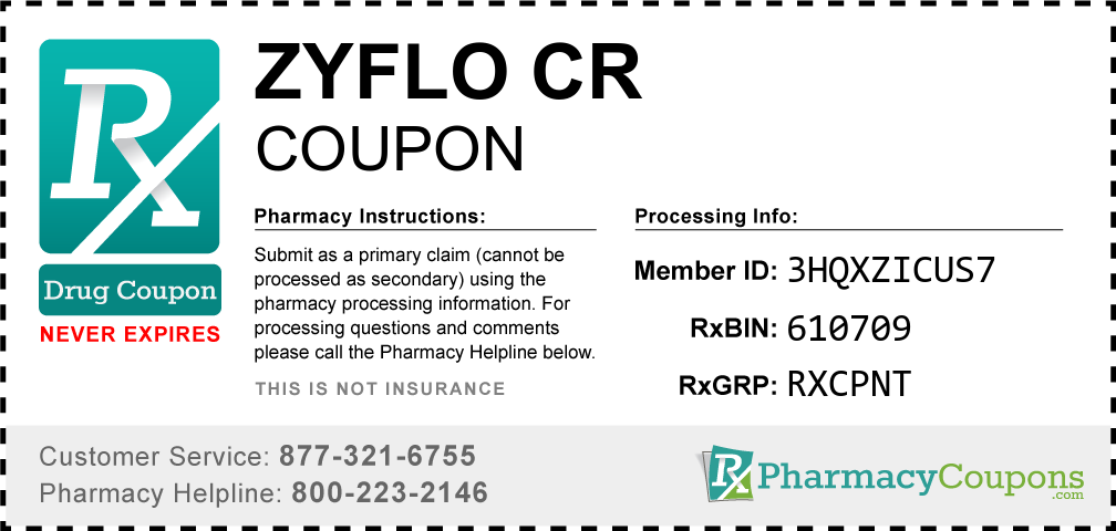 Zyflo cr Prescription Drug Coupon with Pharmacy Savings