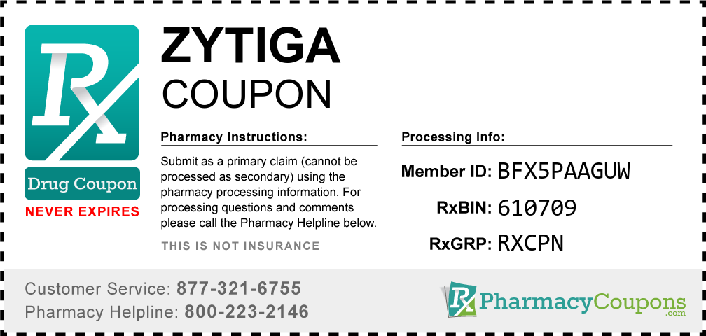 Zytiga Prescription Drug Coupon with Pharmacy Savings