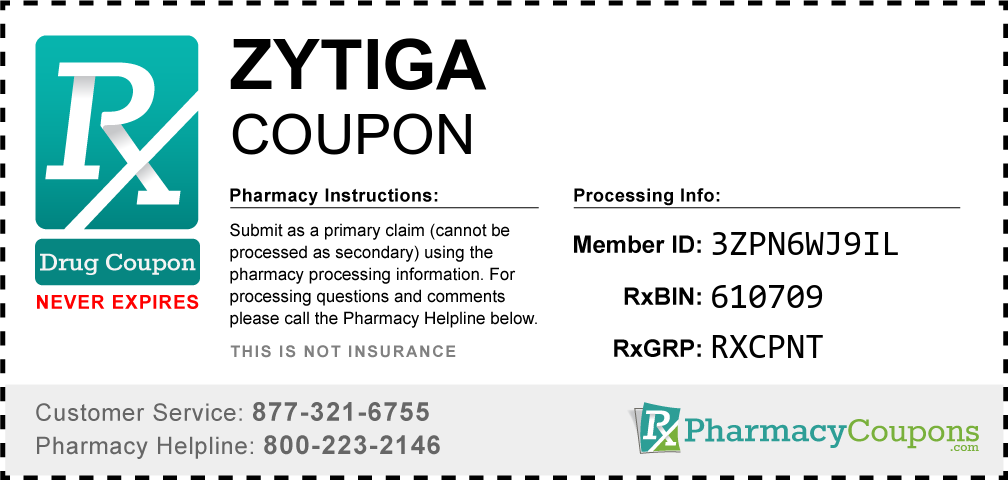 Zytiga Prescription Drug Coupon with Pharmacy Savings
