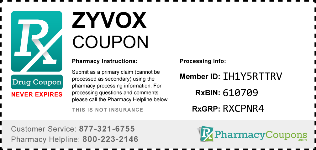 Zyvox Prescription Drug Coupon with Pharmacy Savings