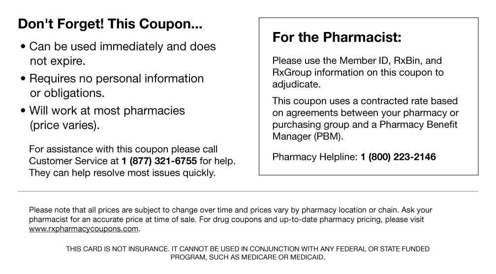 Coupon Instructions